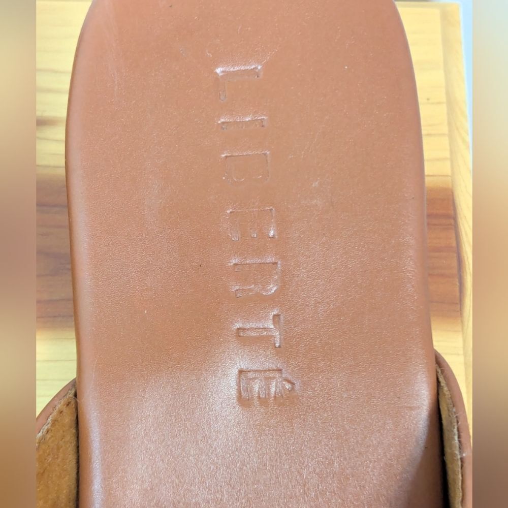 Liberte Leather Preppy Academia Quiet Luxury Capsule French Chic Mules Flats 9 - Picture 4 of 10